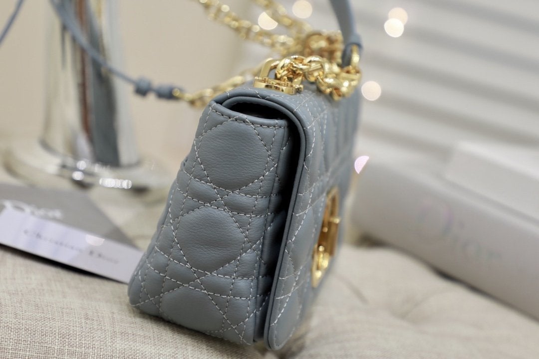 SMALL CARO BAG GRAY SUPPLE CANNAGE CALFSKIN