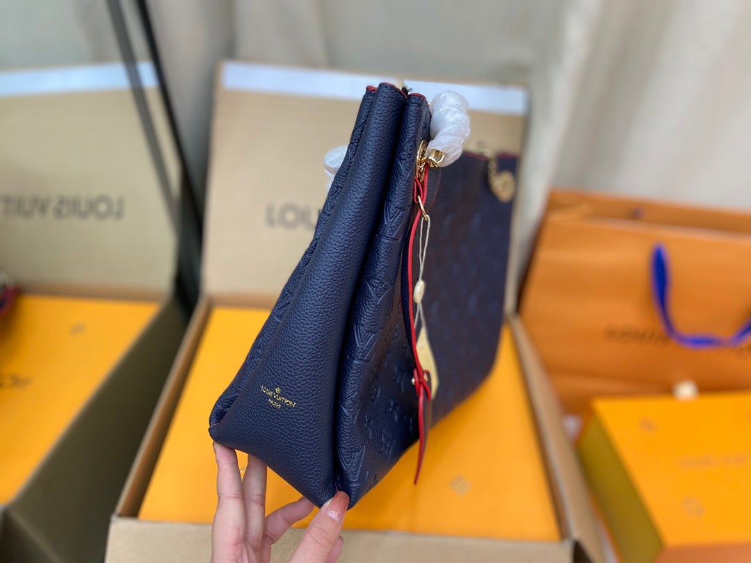 SURENE MM 36CM BLUE MONOGRAM GRAINED CALFSKIN