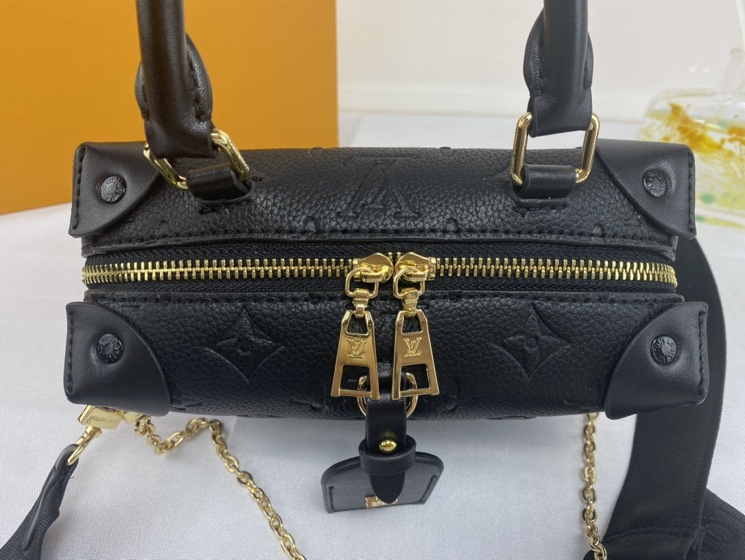 LV PETITE MALLE SOUPLE BLACK MONOGRAM EMPREINTE