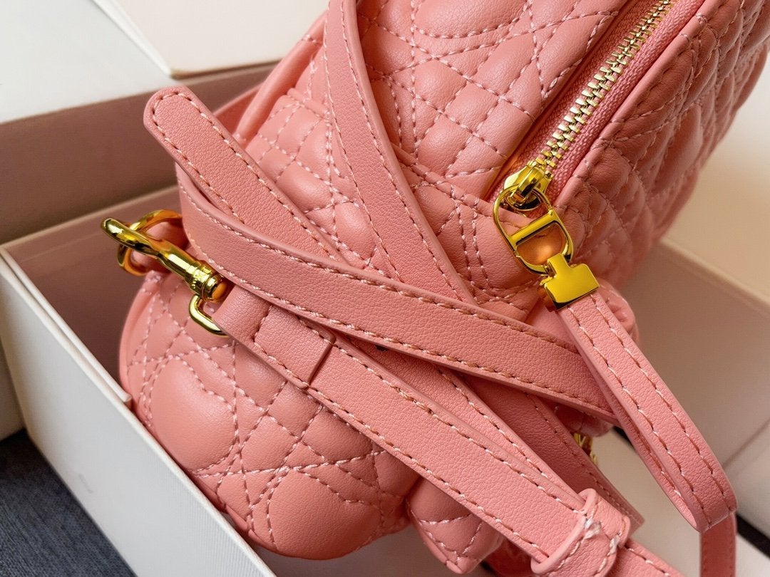 SMALL BACKPACK PINK CANNAGE LAMBSKIN