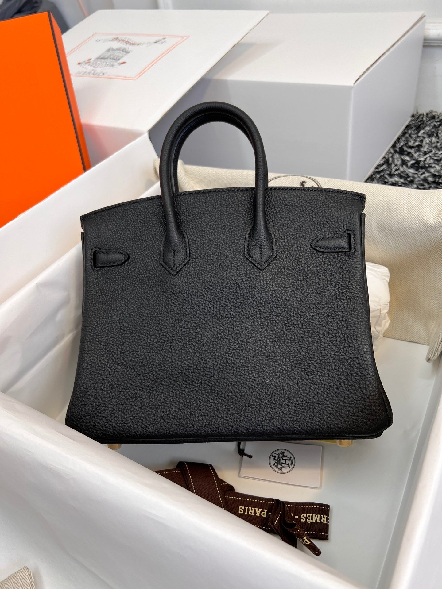 HM BIRKIN 25CM BLACK TOGO LEATHER GOLD HARDWARE