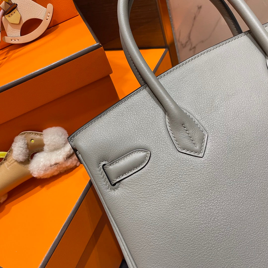 HM BIRKIN 30CM GREY SWIFT LEATHER GOLD HARDWARE