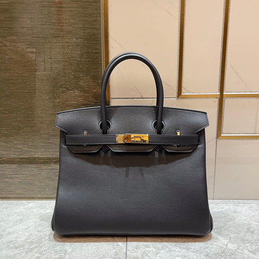 HM BIRKIN 30CM BLACK SWIFT LEATHER GOLD HARDWARE