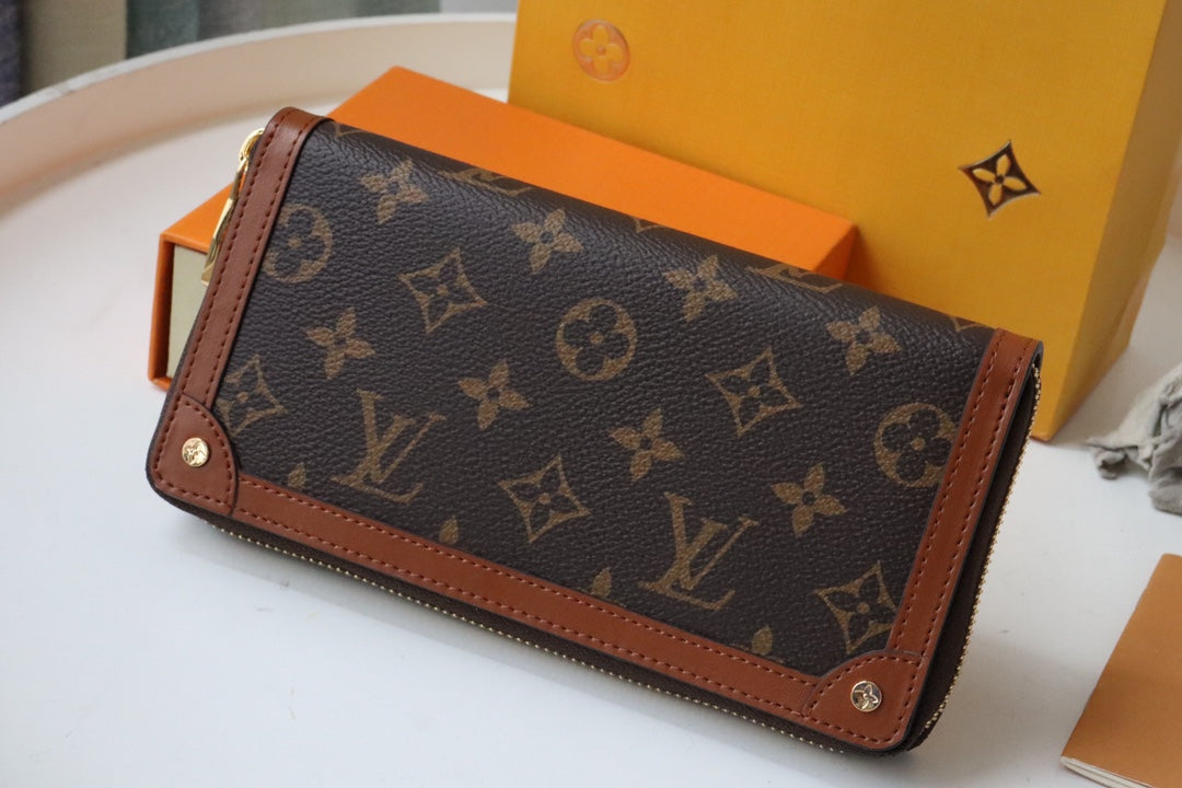 TRUNK ZIPPY WALLET 19.5 BROWN MONOGRAM CANVAS