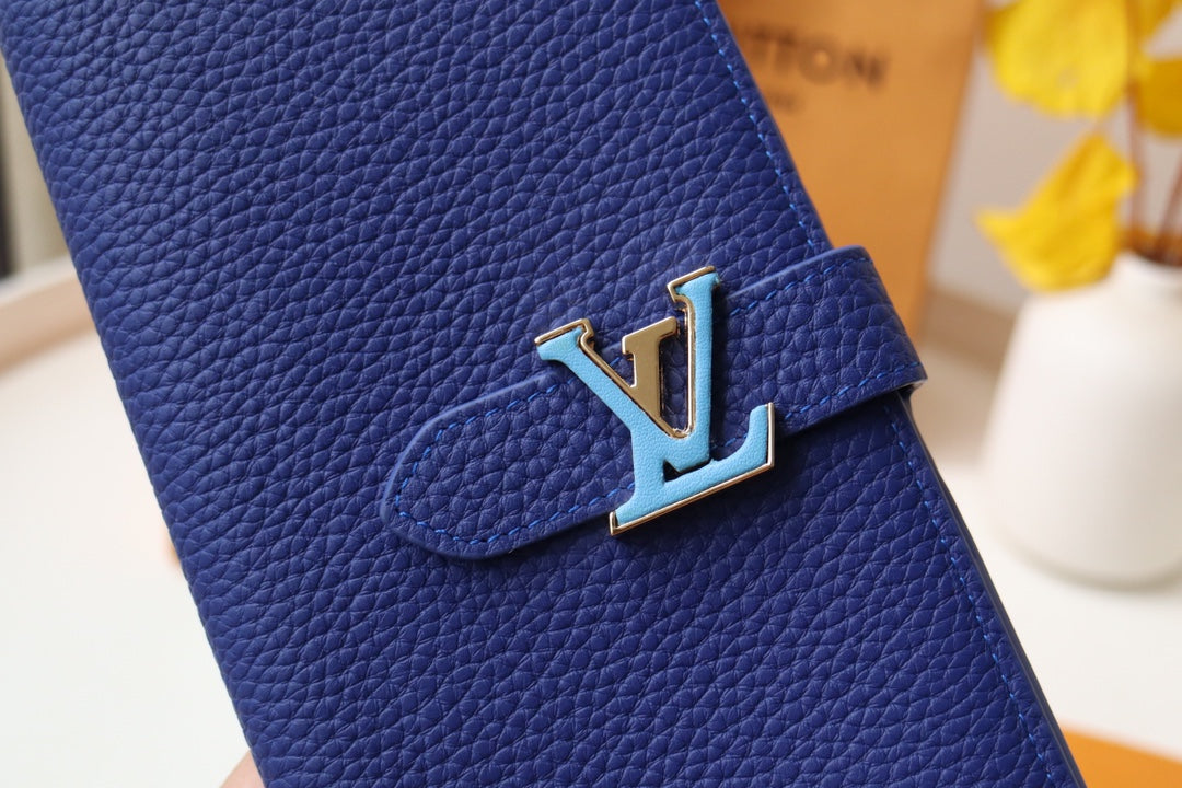 VERTICAL WALLET CAPUCINES BLUE