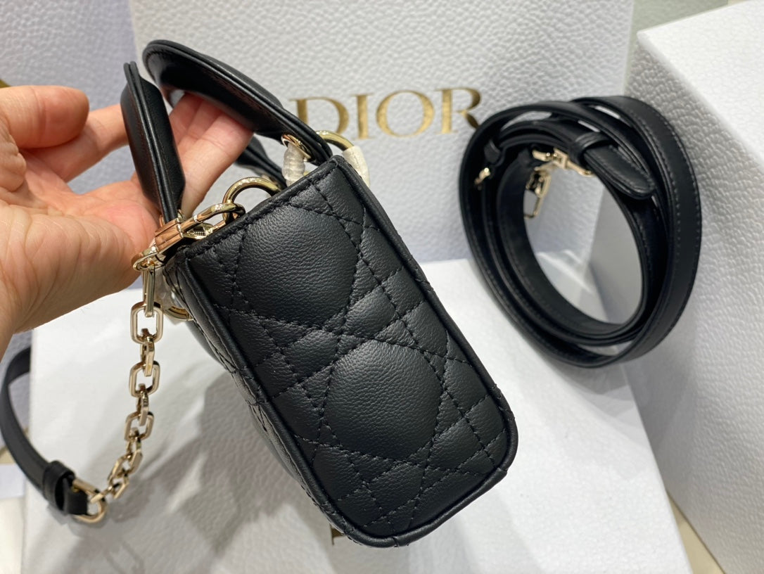 MICRO LADY D-JOY 16.5 BLACK LAMBSKIN