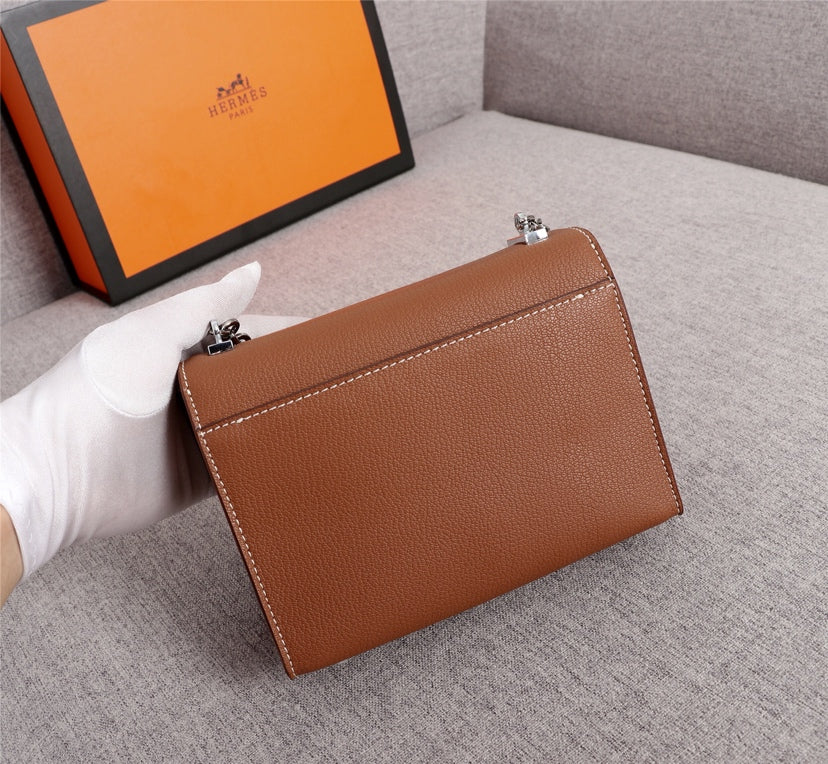 HM VERROU MINI BAG 17 RUSSET CALFSKIN