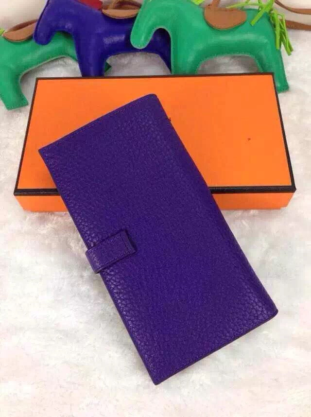 HM BEARN WALLET 17.5 PURPLE TOGO SILVER HARDWARE