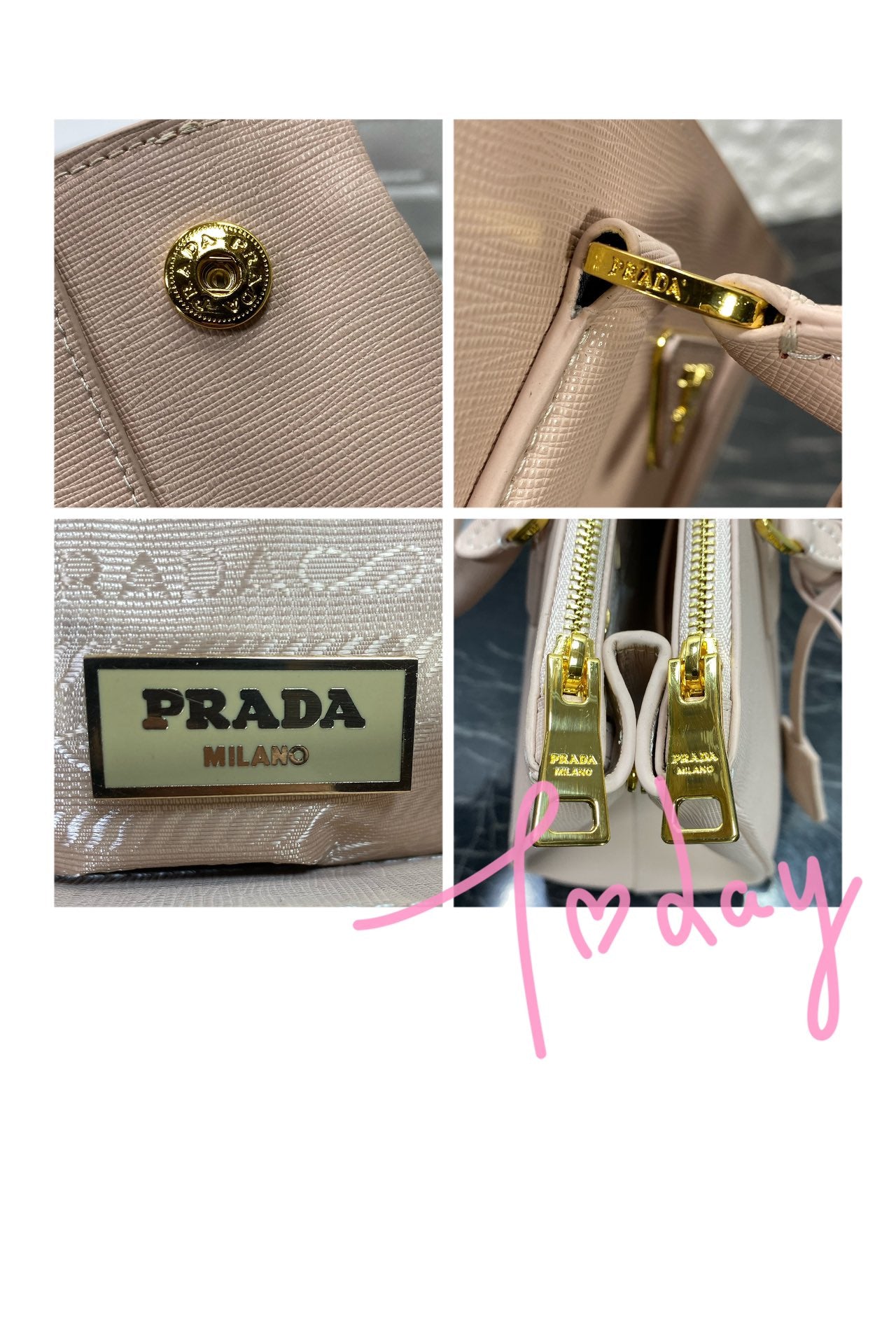 PRA GALLERIA 32 BAG IN BEIGE SAFFIANO LEATHER