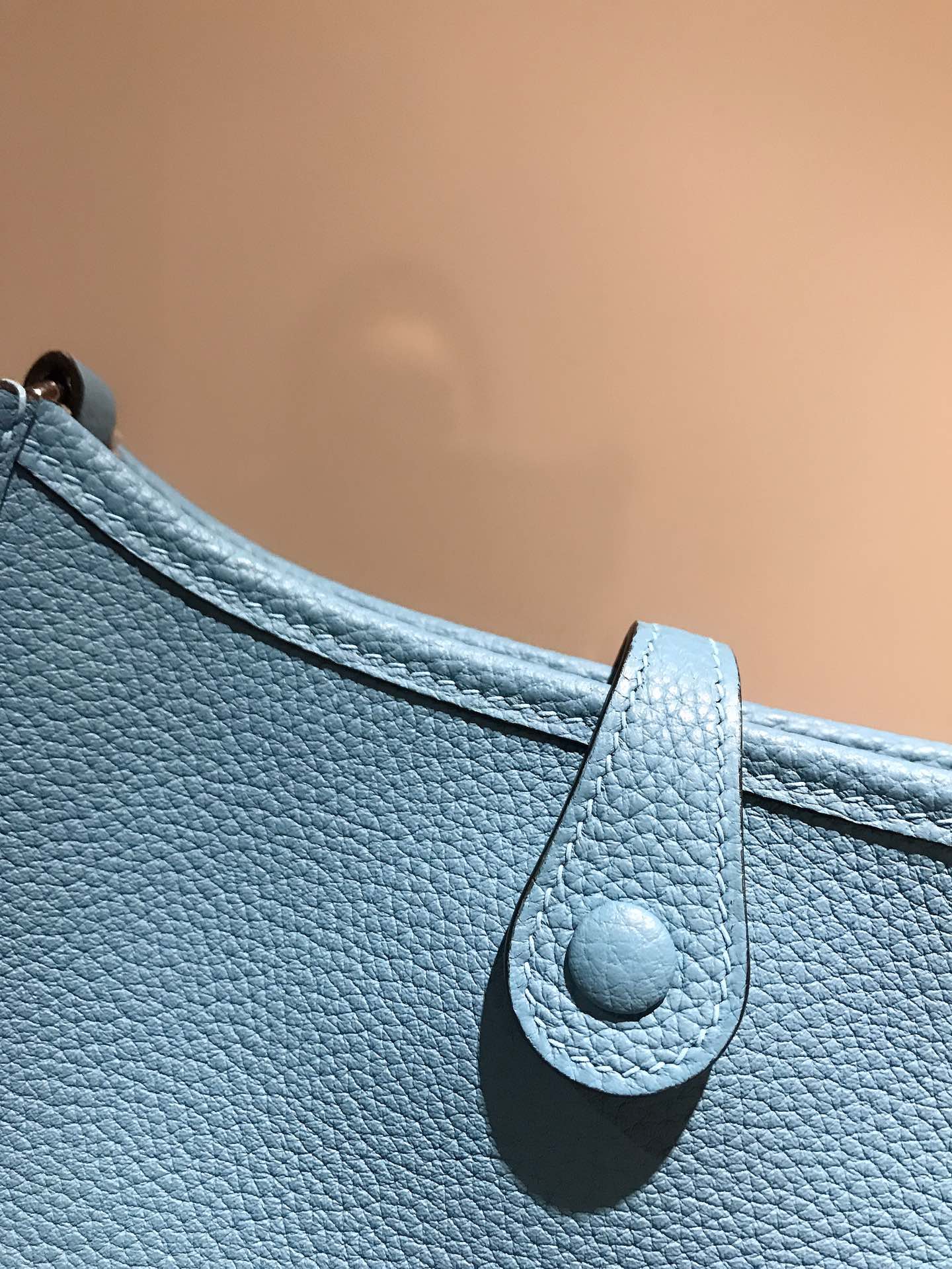 HM EVELYNE MINI 18 CERULEAN CALFSKIN