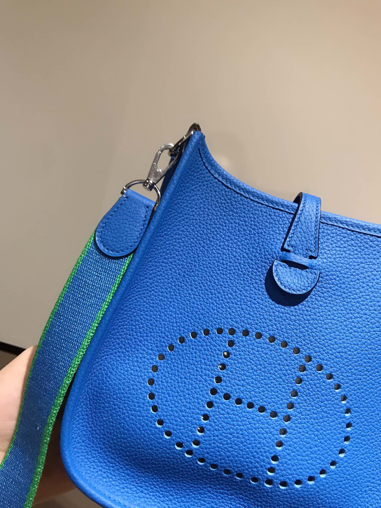 HM EVELYNE MINI 18 COBALT CALFSKIN