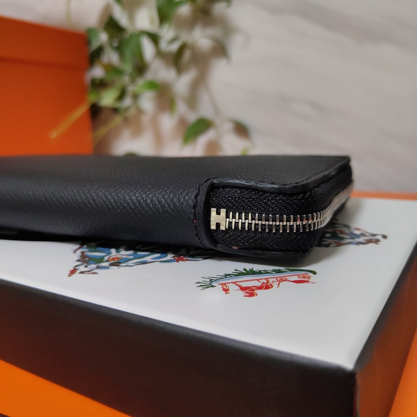 HM Zipper Wallet 20 Black Epsom