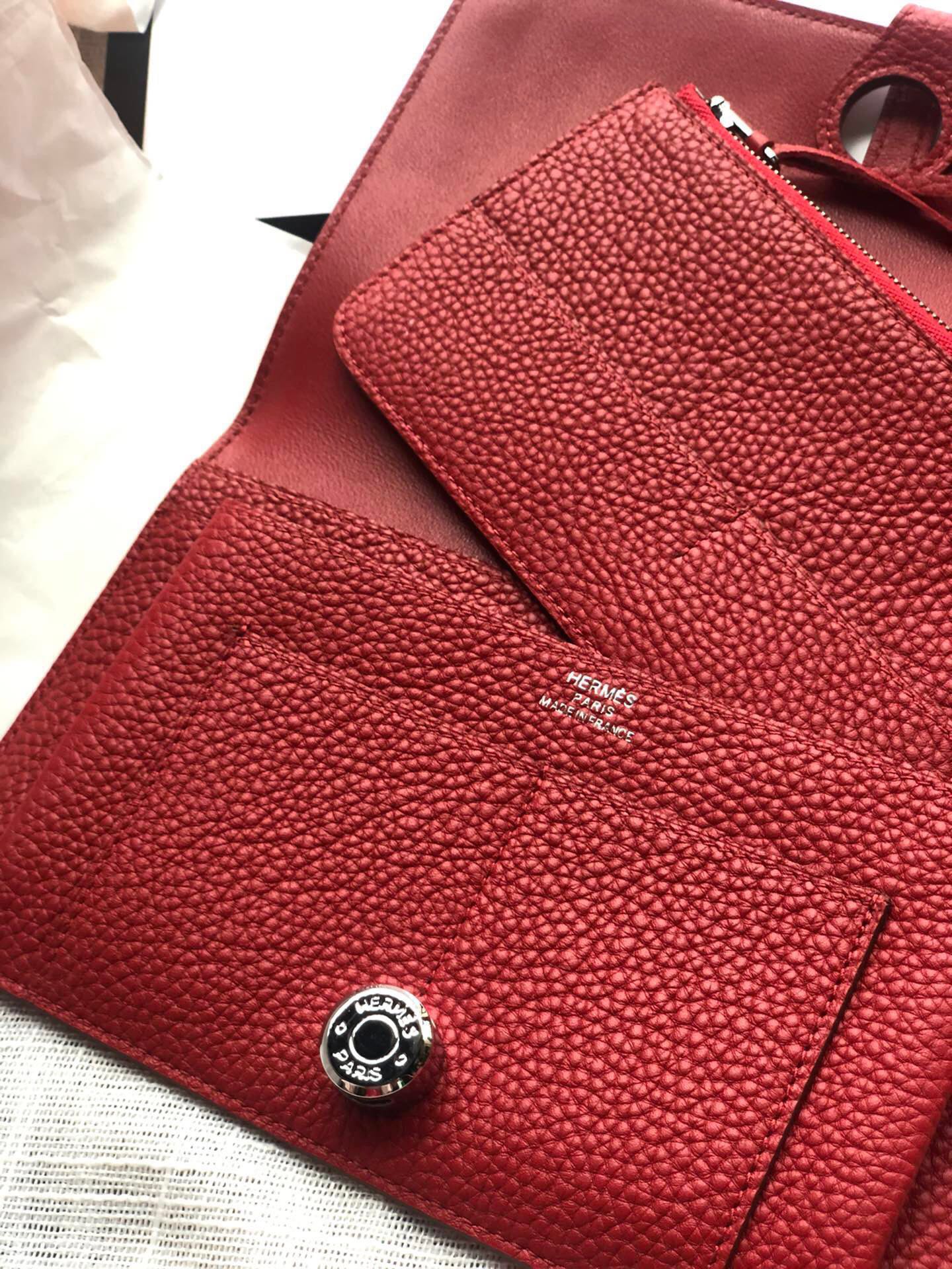 HM Dogon Wallet 20 Red Togo Shw