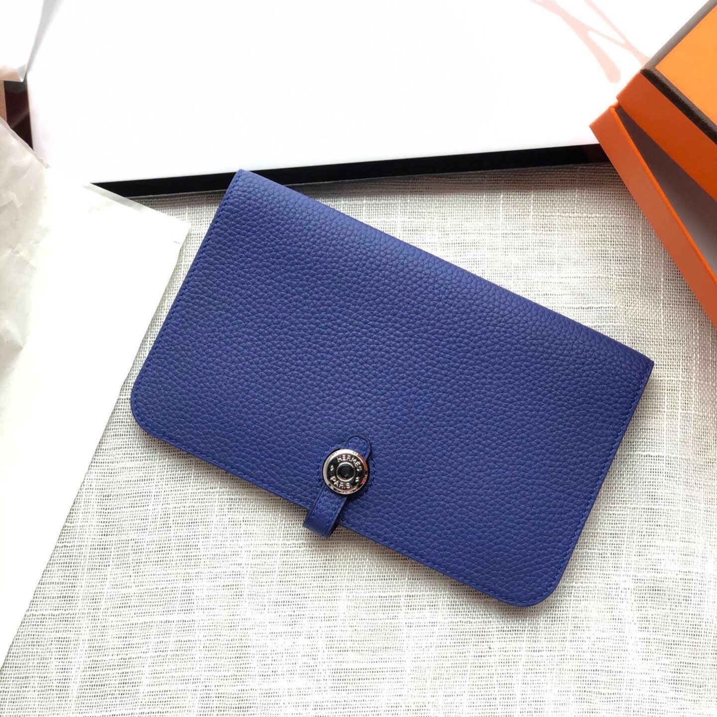 HM Dogon Wallet 20 Blue Togo Shw