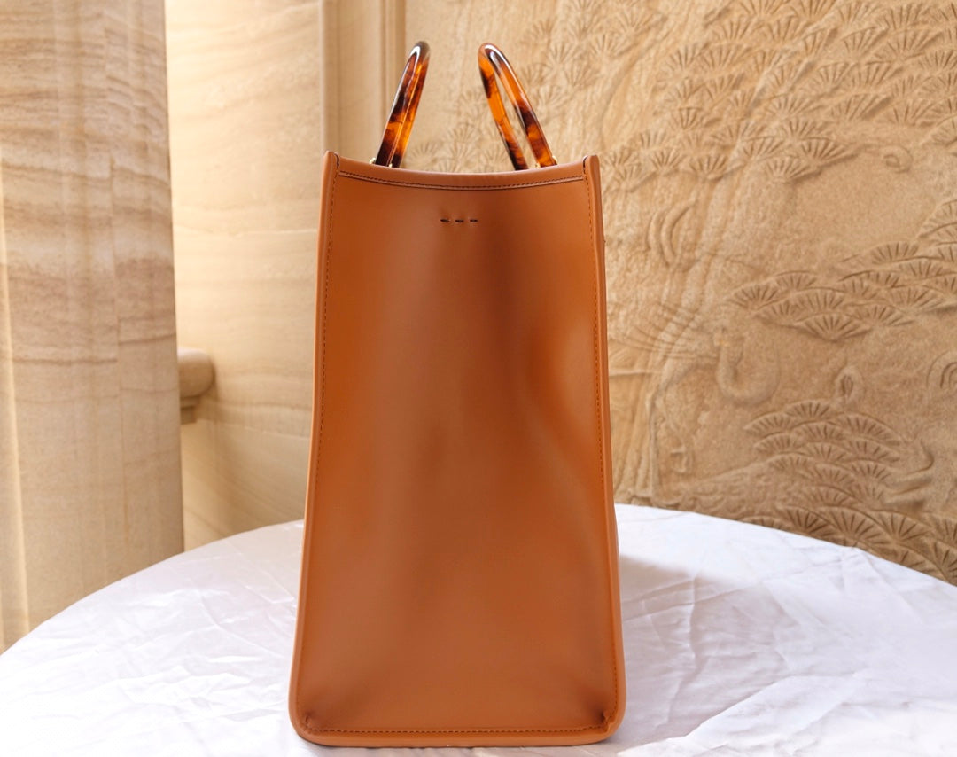 Fend Sunshine Large Bag 40.5 Tan Leather