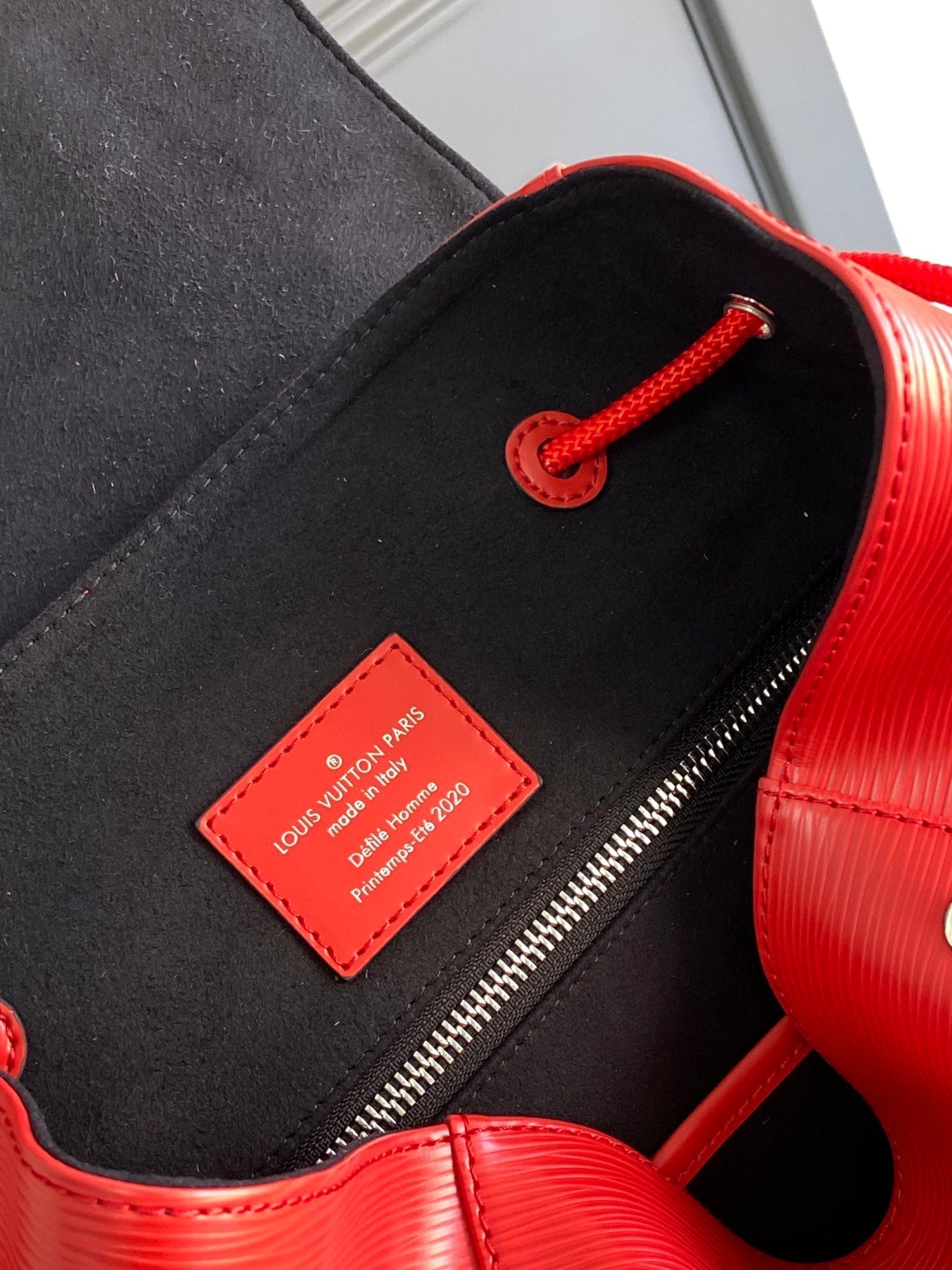 LV x SUPREME CHRISTOPHER SMALL BACKPACK 47 IN RED EPI CALFSKIN