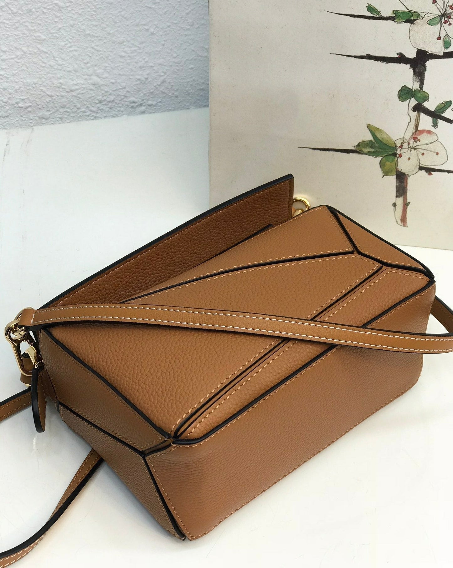 LOE MINI 18 PUZZLE BAG IN WARM DESERT CALFSKIN