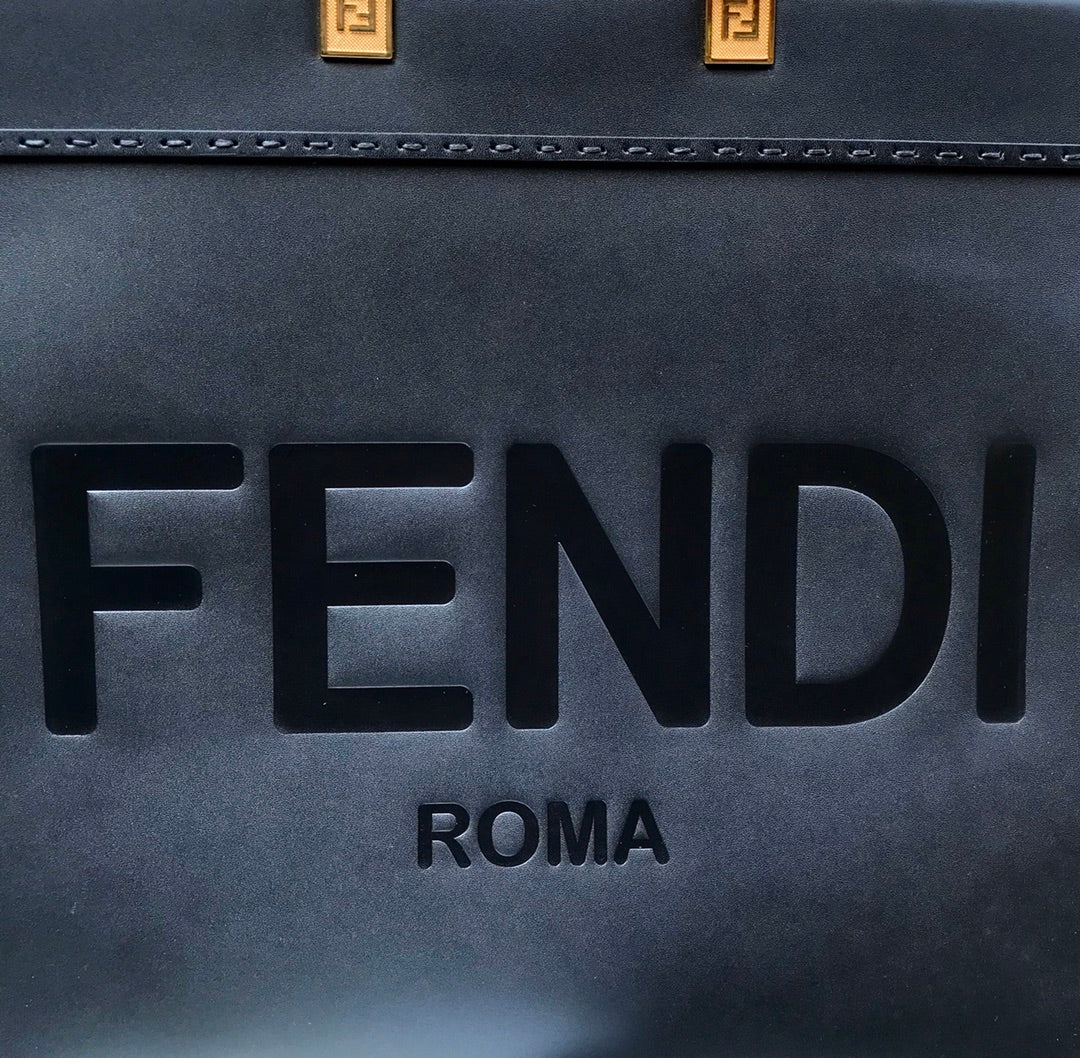 Fend Sunshine Large Bag 40.5 Black Leather