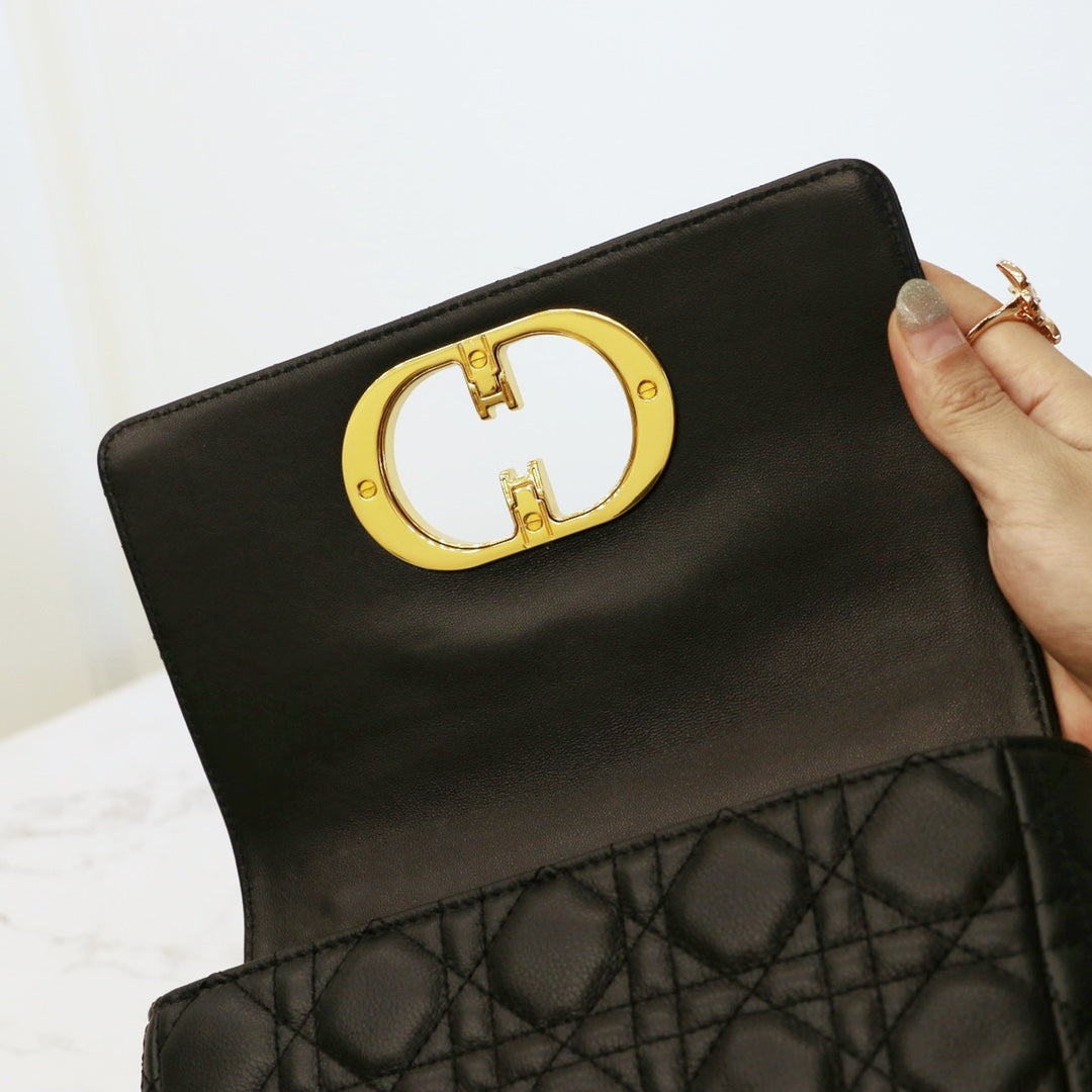 CARO MINI BAG 20 IN BLACK CALFSKIN