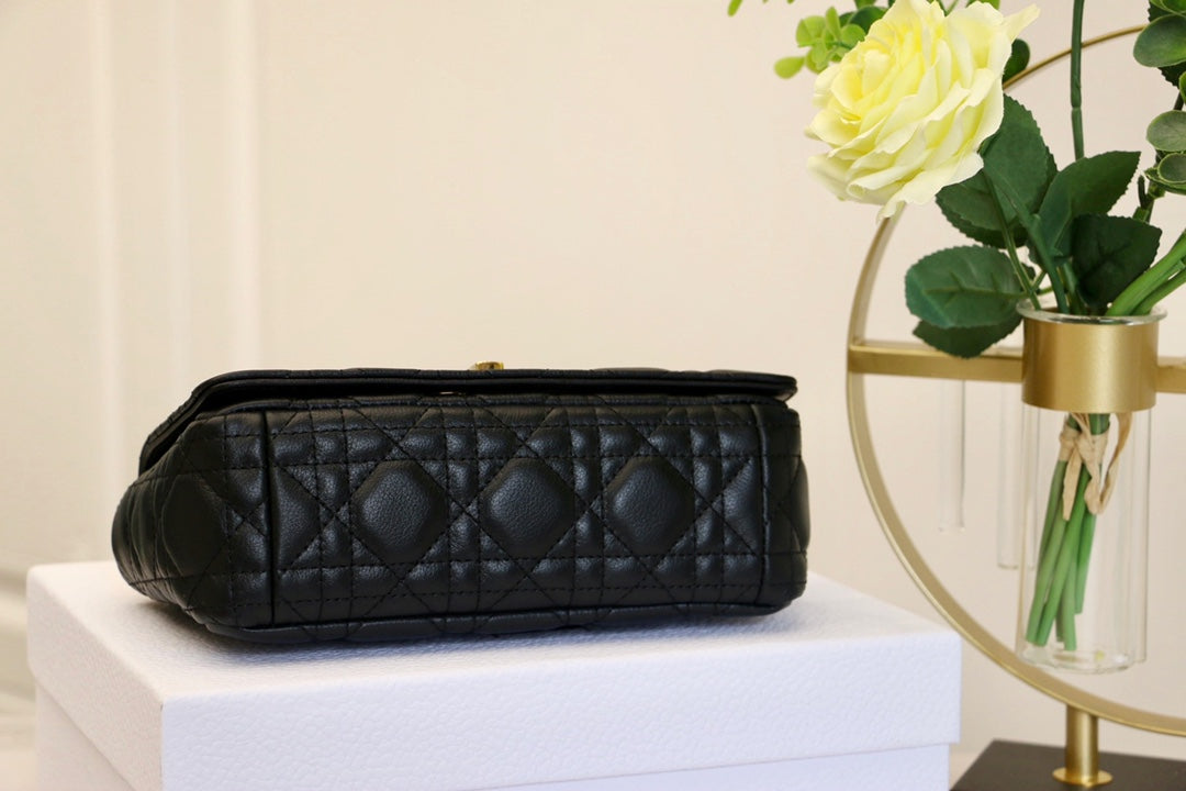 CARO MINI BAG 20 IN BLACK CALFSKIN