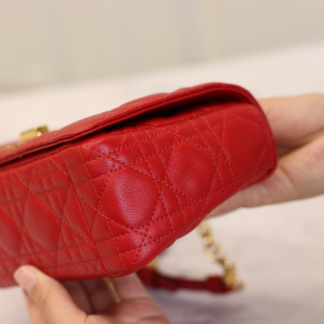 CARO MINI BAG 20 IN CANDY RED CALFSKIN