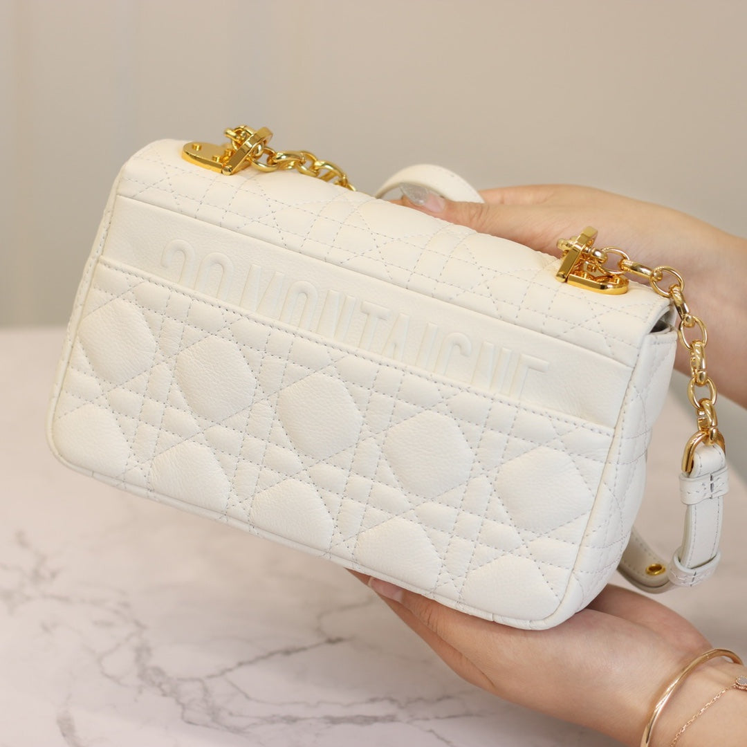 CARO MINI BAG 20 IN WHITE CALFSKIN