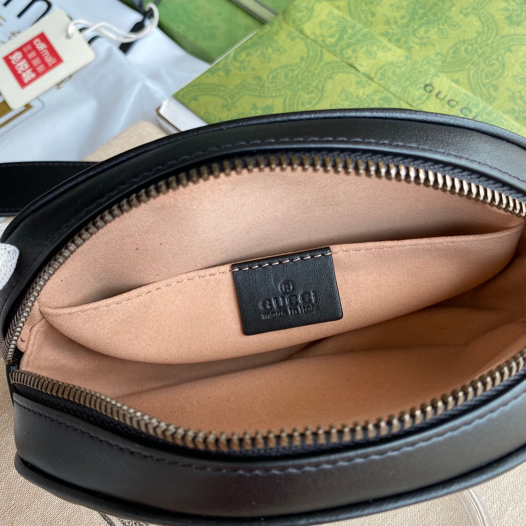 MARMONT BELT BAG 18 IN BLACK CALFSKIN