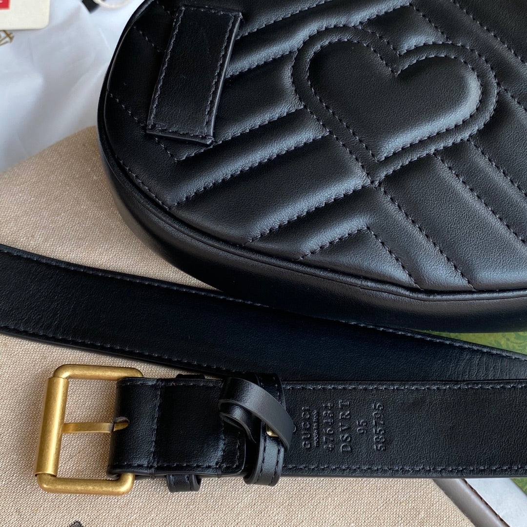 MARMONT BELT BAG 18 IN BLACK CALFSKIN