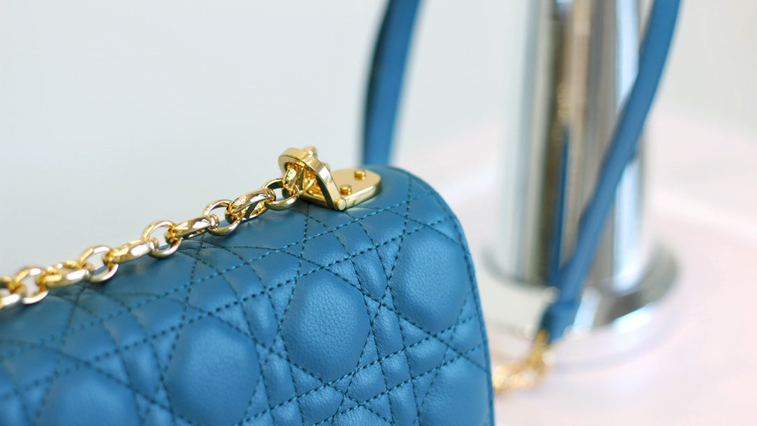 CARO MINI BAG 20 IN COBALT BLUE CALFSKIN