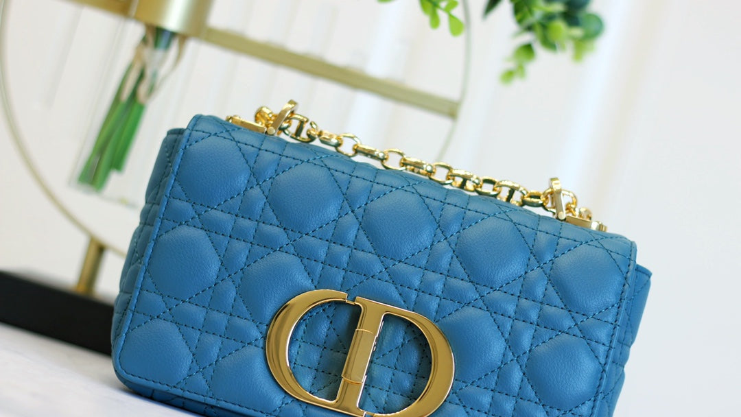 CARO MINI BAG 20 IN COBALT BLUE CALFSKIN