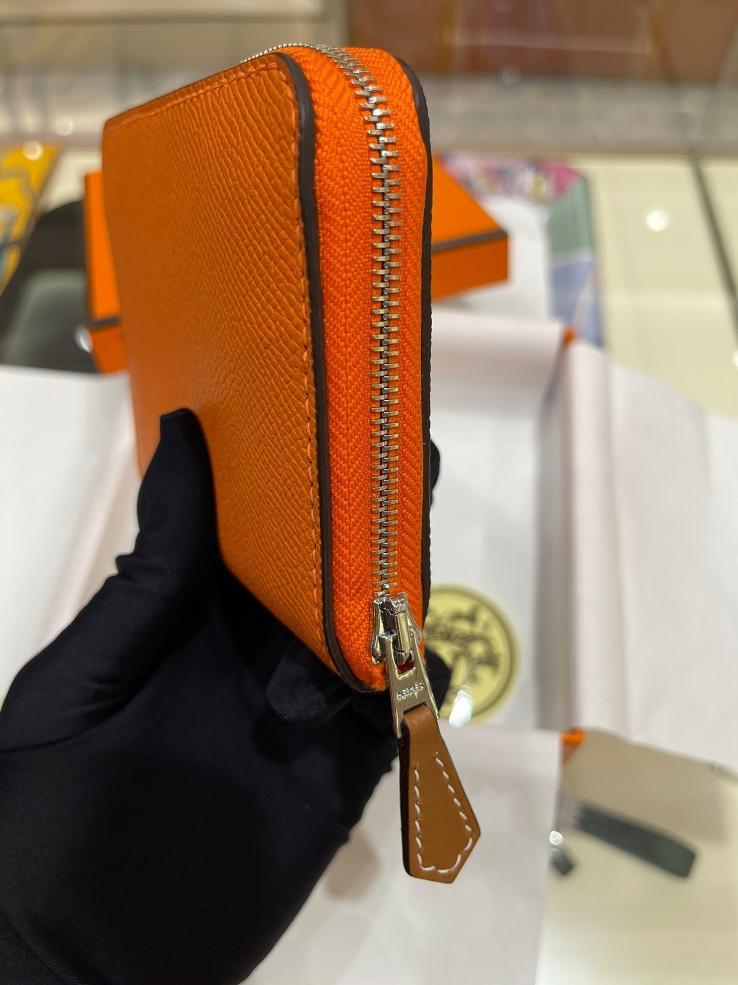 HM Compact Wallet 11.5 Orange Epsom