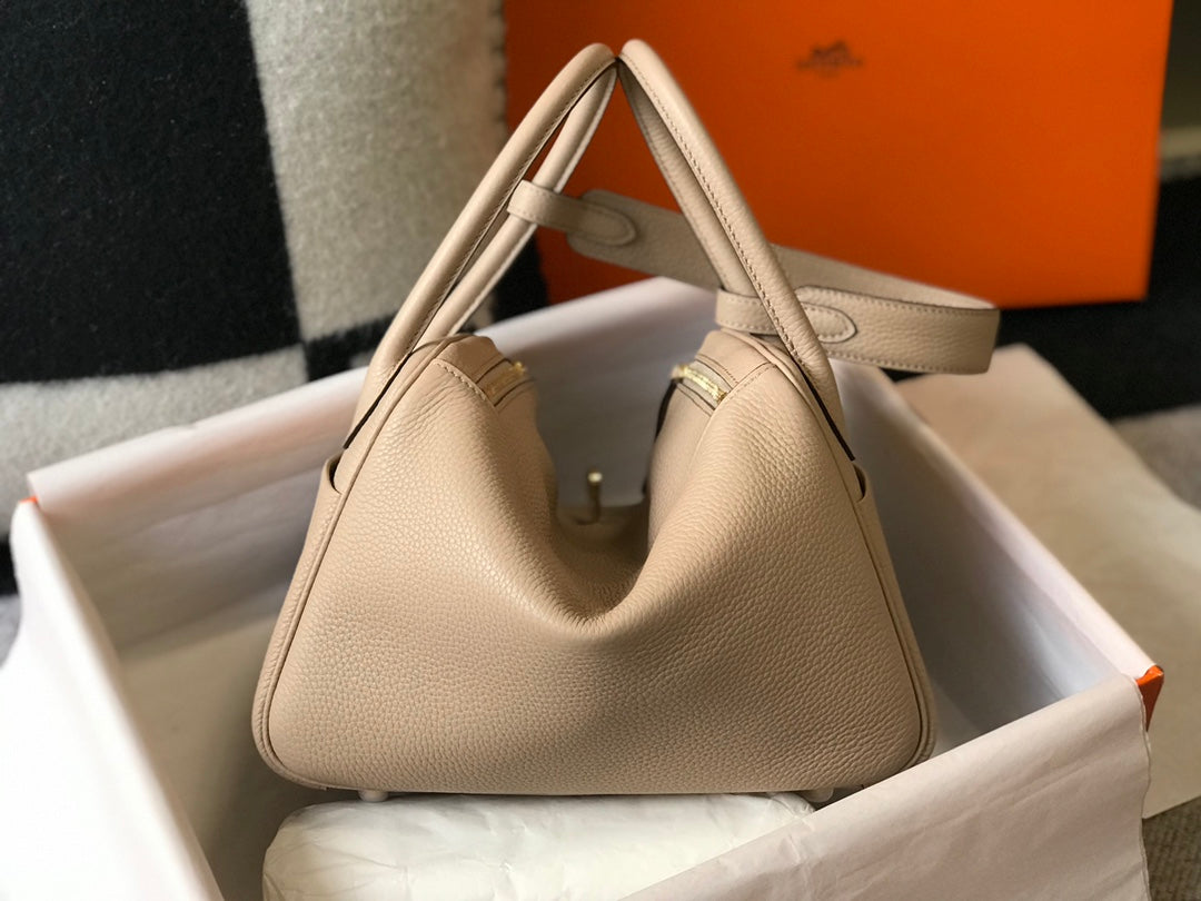 HM LINDY 30 BAG BEIGE CALFSKIN