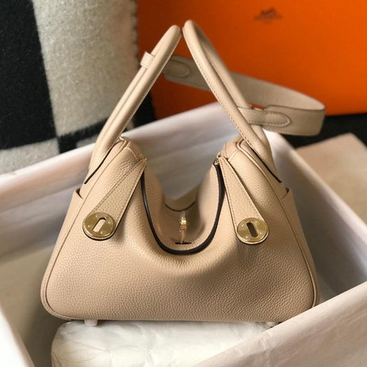 HM LINDY 30 BAG BEIGE CALFSKIN