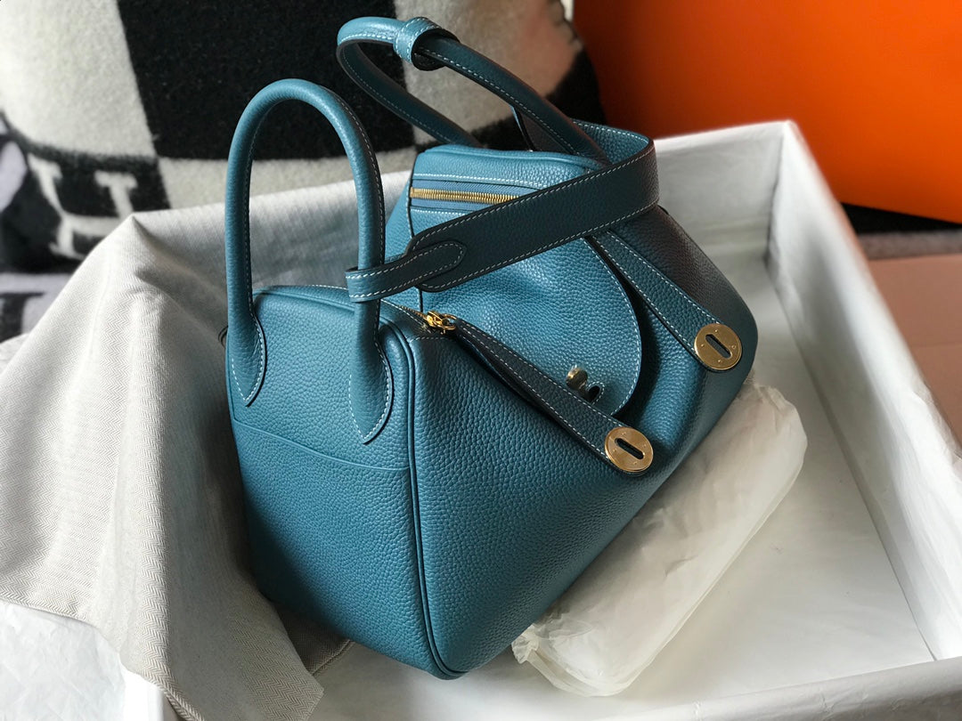 HM LINDY 26 BAG SAPPHIRE CALFSKIN