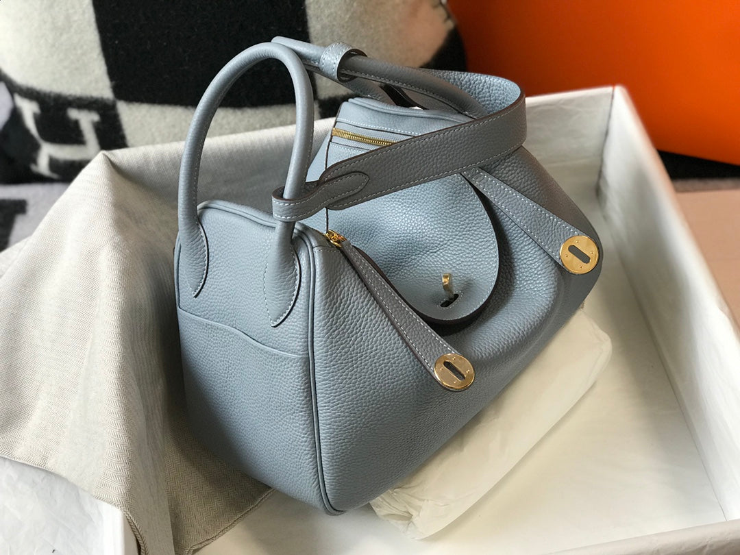 HM LINDY 26 BAG TEMPERED GRAY CALFSKIN