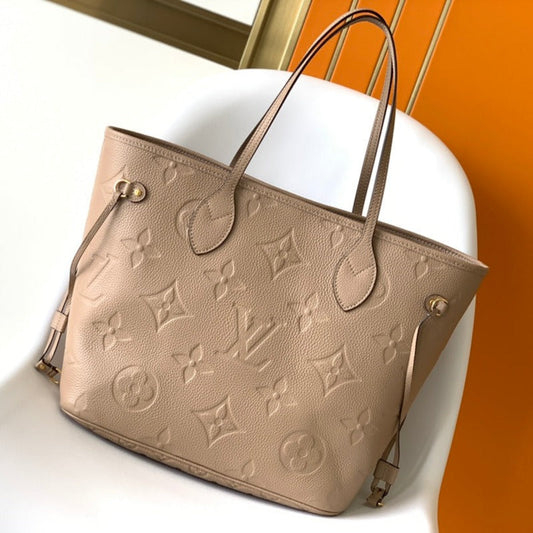 NEVERFULL MM 32 BEIGE MONOGRAM EMPREINTE LEATHER