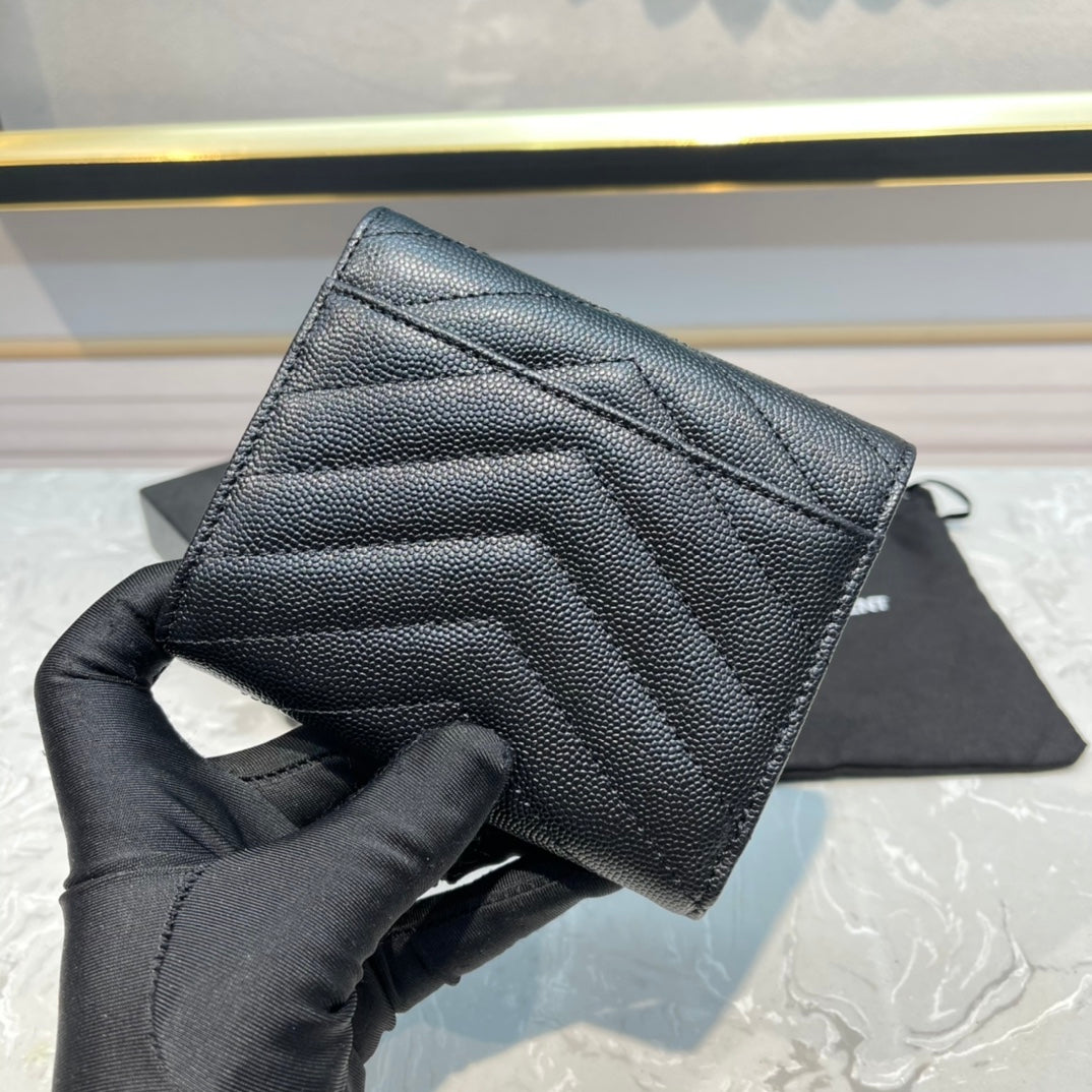 MONOGRAM 12 BLACK CALFSKIN CARD HOLDER