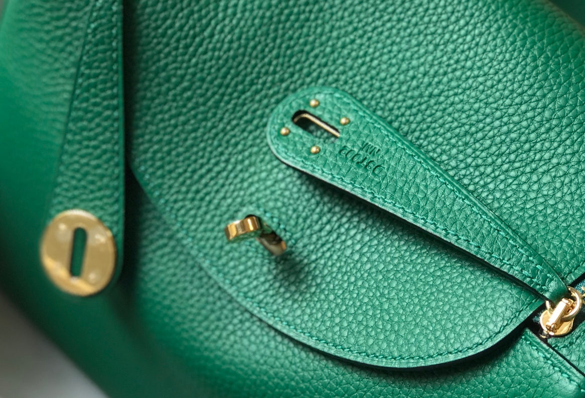 HM LINDY 26 BAG CASTLETON GREEN CALFSKIN