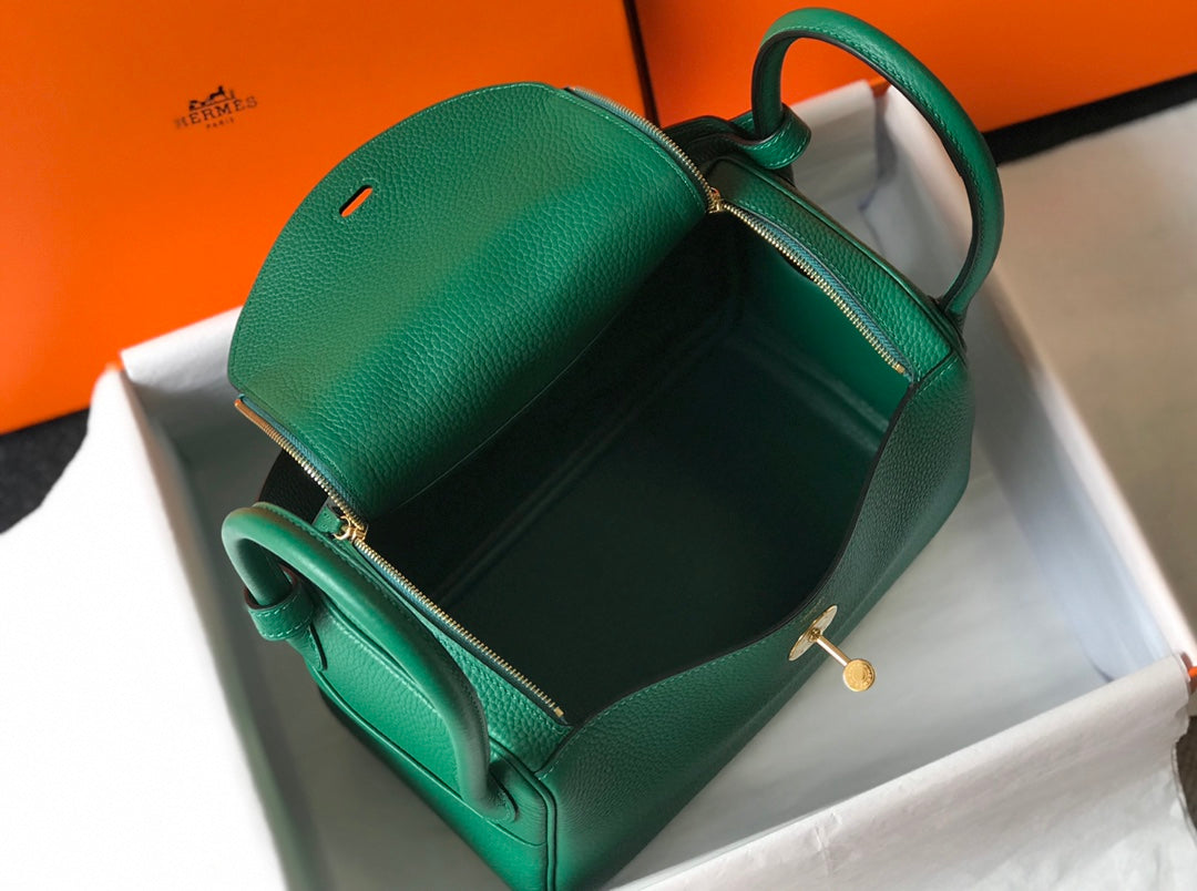 HM LINDY 26 BAG CASTLETON GREEN CALFSKIN