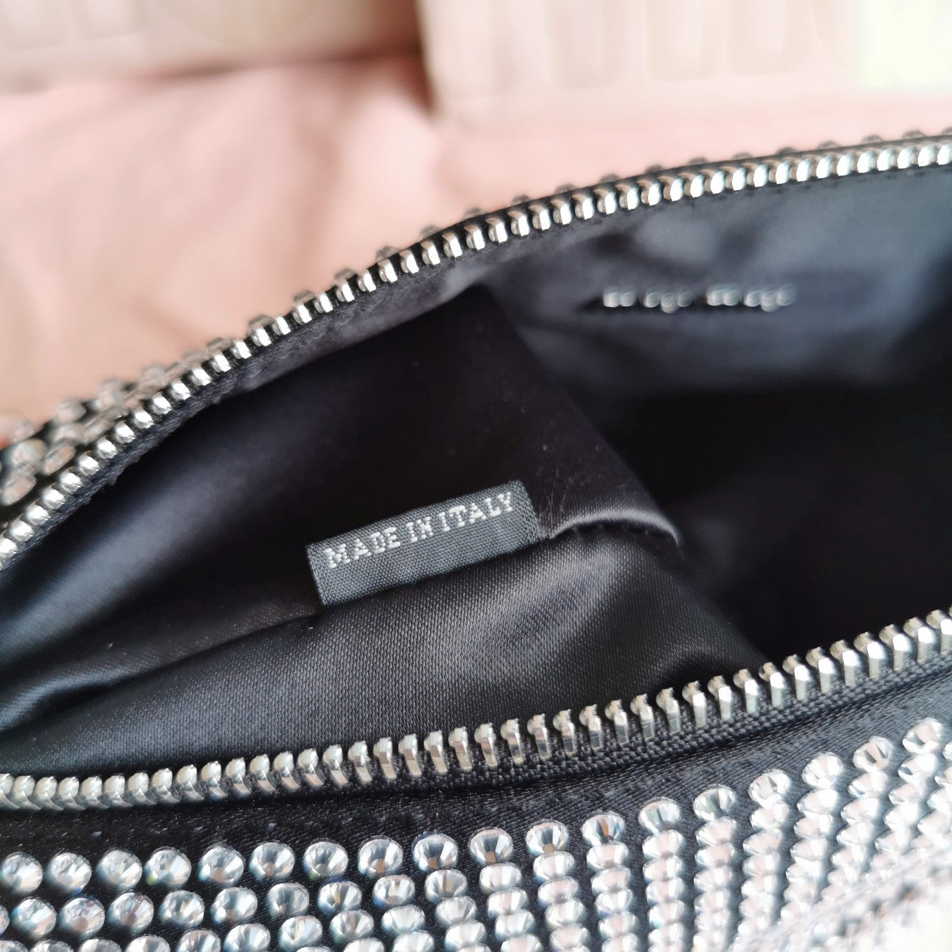 HANDBAG 19 IN BLACK CALFSKIN WITH CRYSTAL