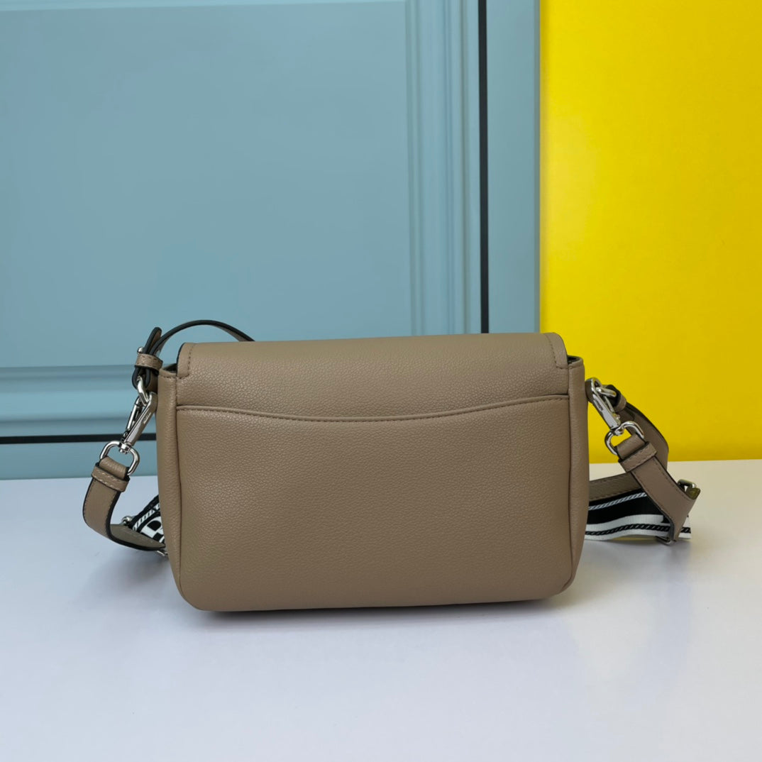 PRA 24 BAG WITH STRAP IN TAN BROWN CALFSKIN