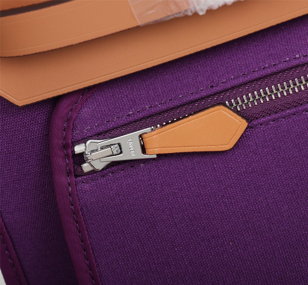 HM HERBAG ZIP 31 VIOLET AND COPPER CANVAS