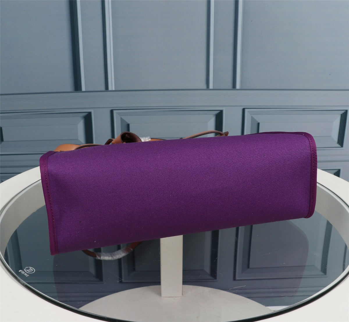 HM HERBAG ZIP 31 VIOLET AND COPPER CANVAS