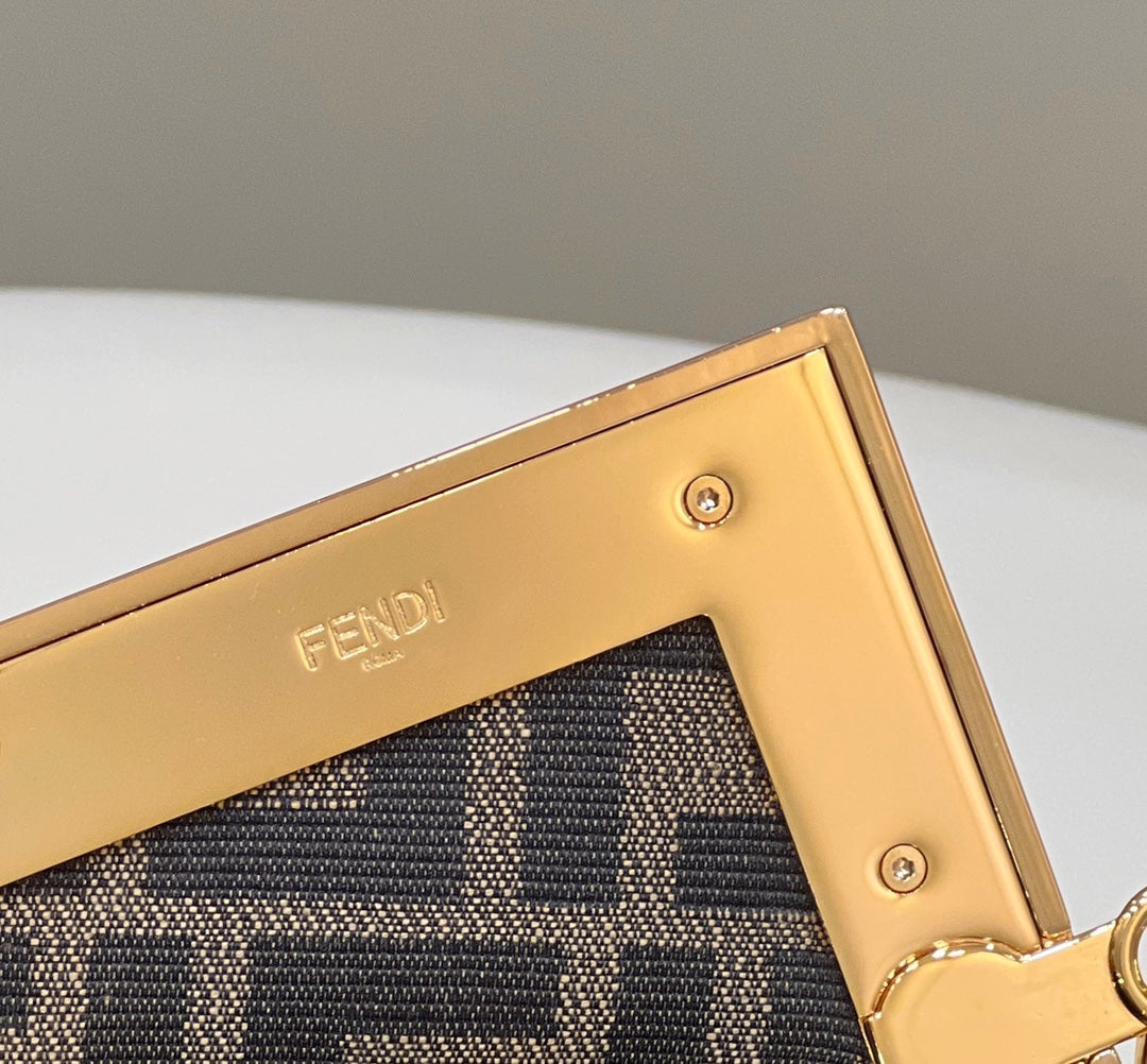 FENDI FIRST SMALL 26 IN COLORFUL SUEDE AND CALFSKIN WITH GOLD HARDWARE