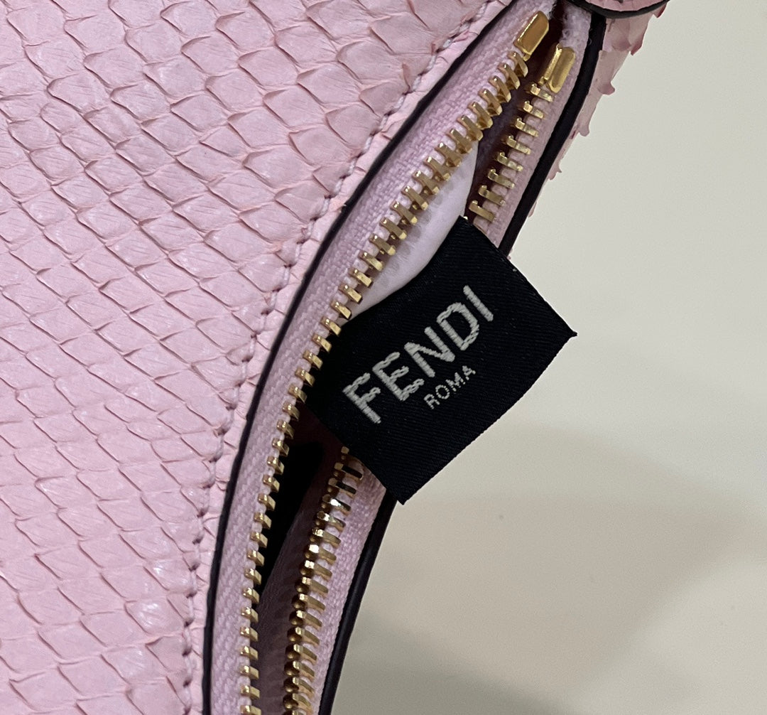 FENDIGRAPHY MINI 16 BAG IN LIGHT PINK CALFSKIN GOLD HARDWARE