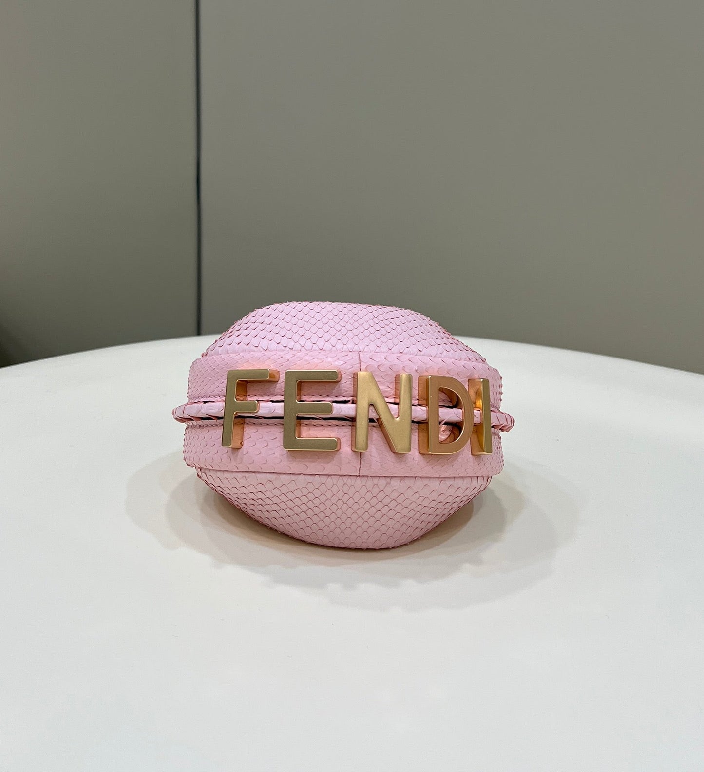 FENDIGRAPHY MINI 16 BAG IN LIGHT PINK CALFSKIN GOLD HARDWARE