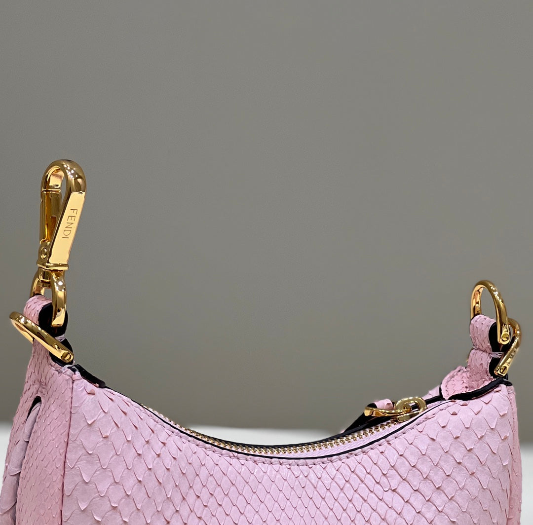 FENDIGRAPHY MINI 16 BAG IN LIGHT PINK CALFSKIN GOLD HARDWARE