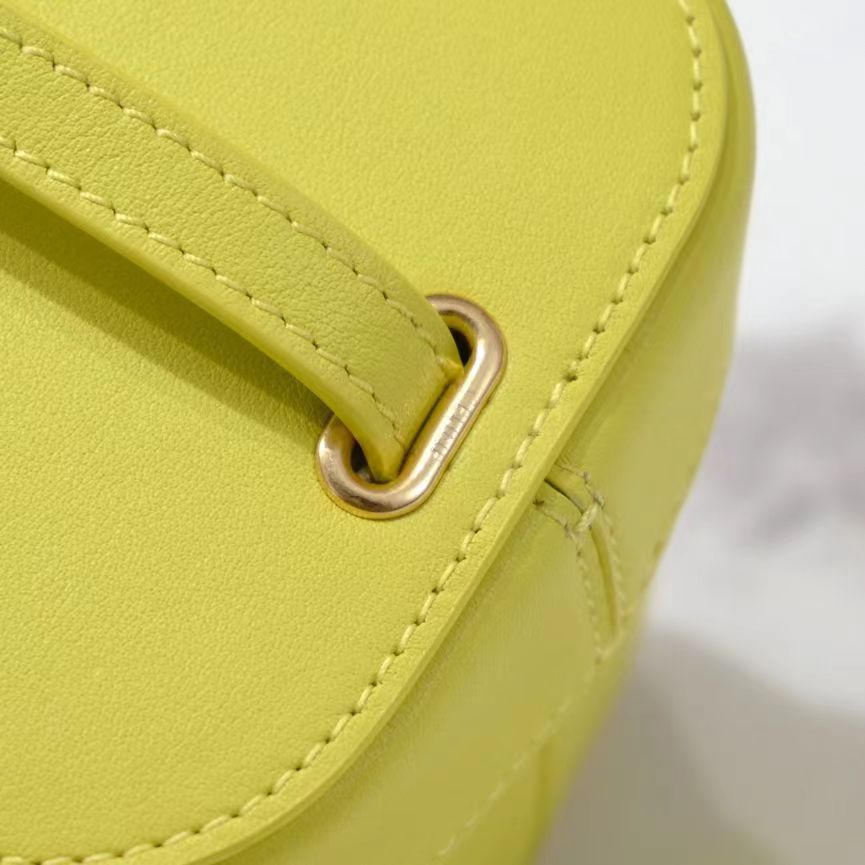 SQUARE BOX CROSSBODY BAG 11 LEMON YELLOW  CALFSKIN