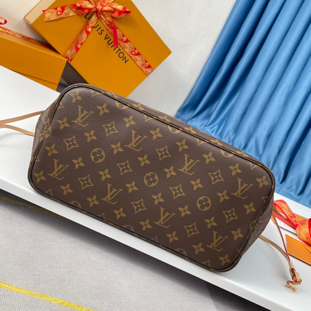 NEVERFULL MM 32 BROWN RED MONOGRAM CANVAS