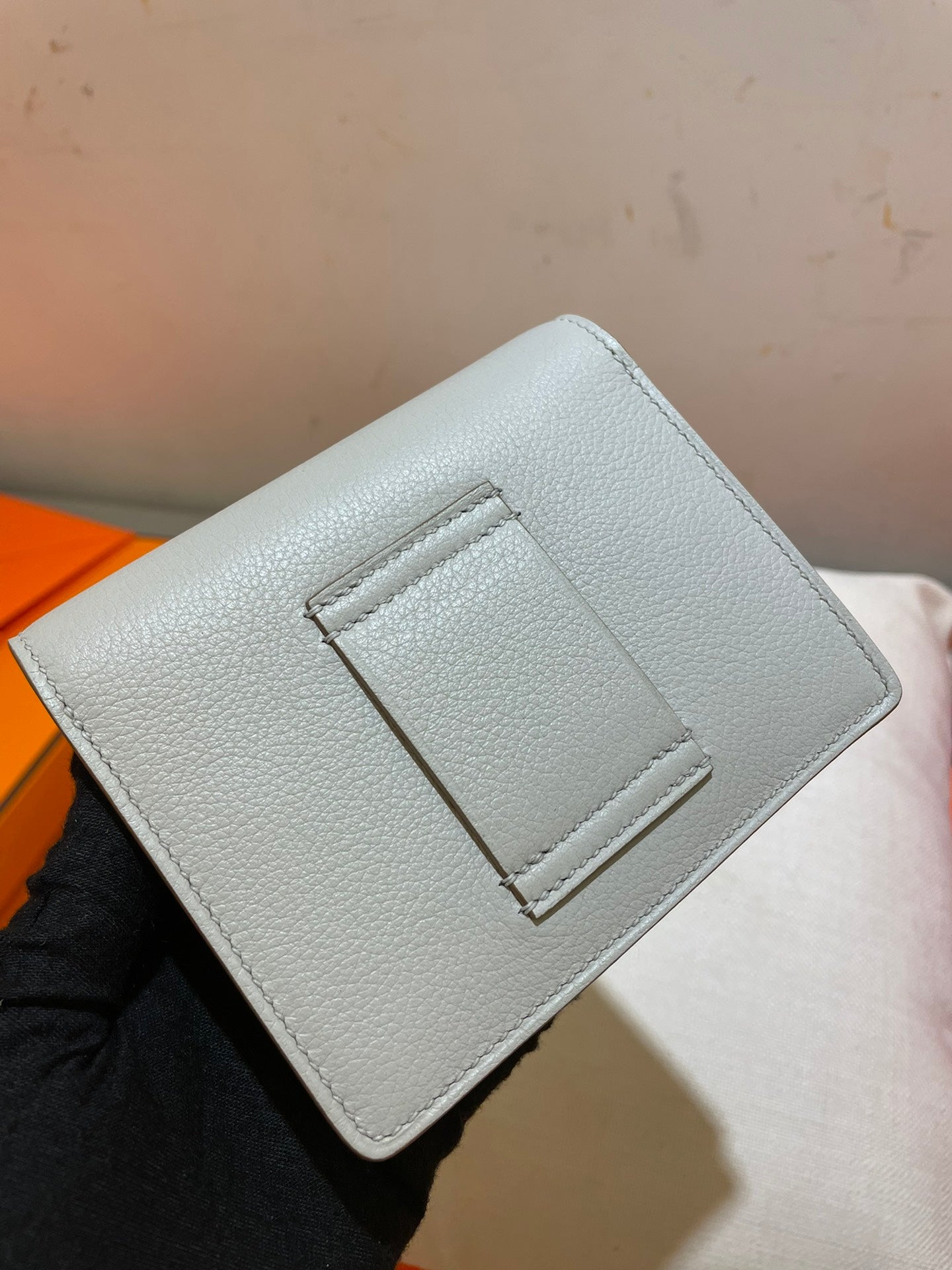 HM RoulisSlim Wallet 12.7 White Calfskin Shw